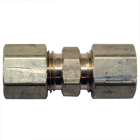 Ags Fuel Line Compression Union - 1/4 Nylon to 1/4 Nylon - 2 per Bag FLRL-255